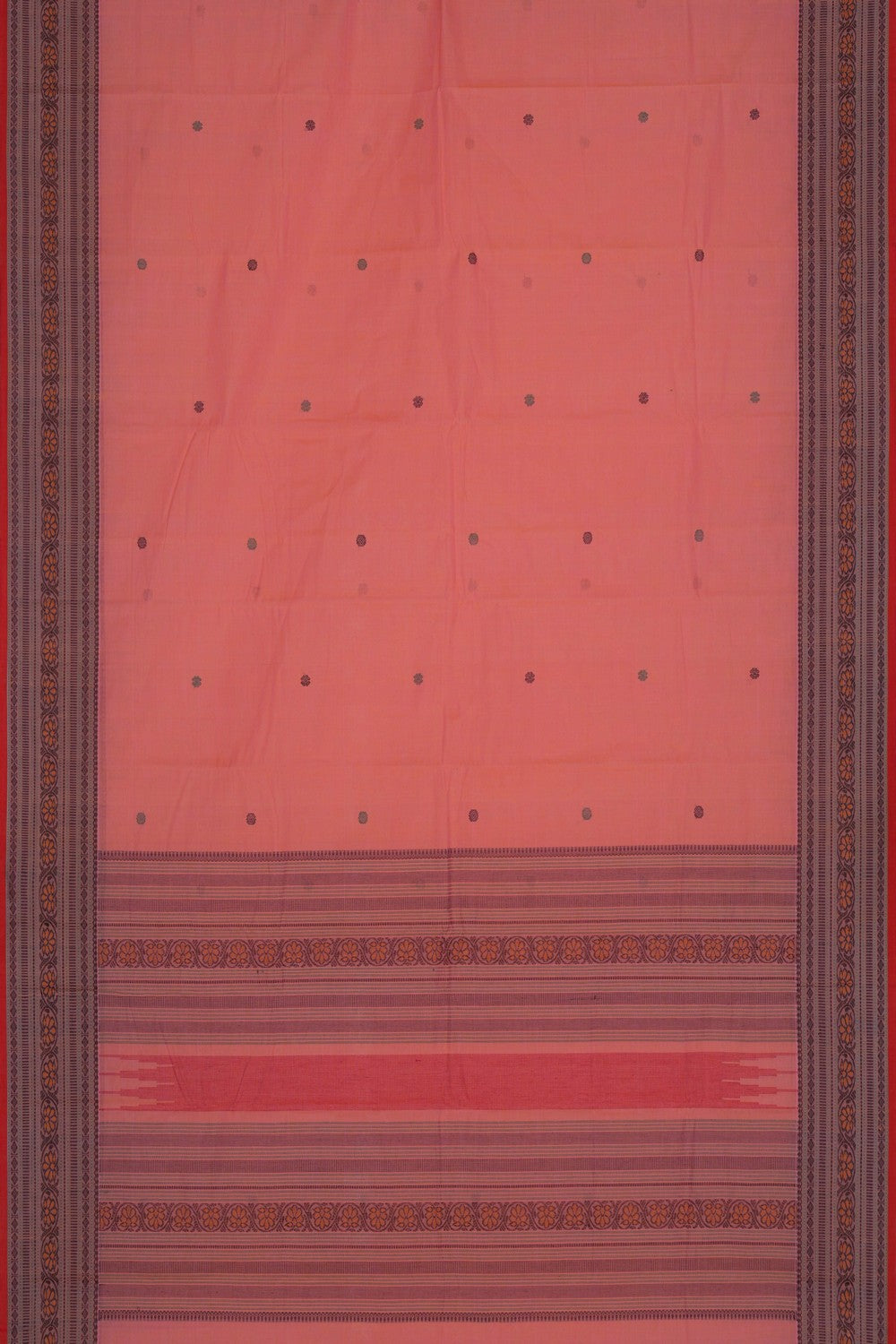 Image of Kanchi Cotton Pink Saree