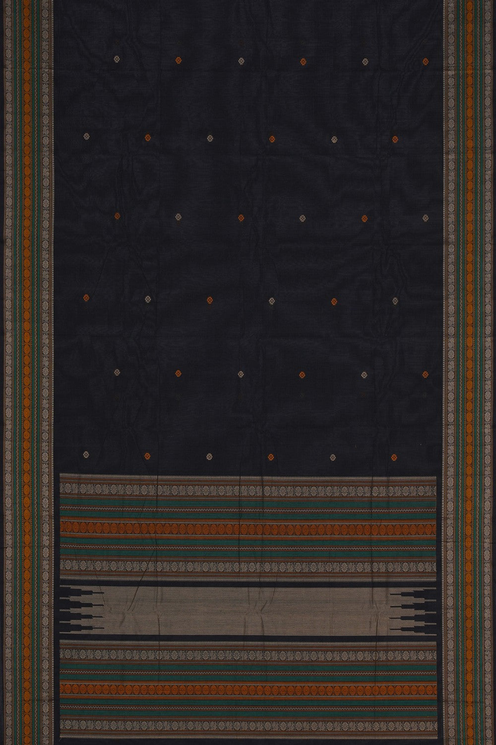 Image of Kanchi Cotton Black Saree