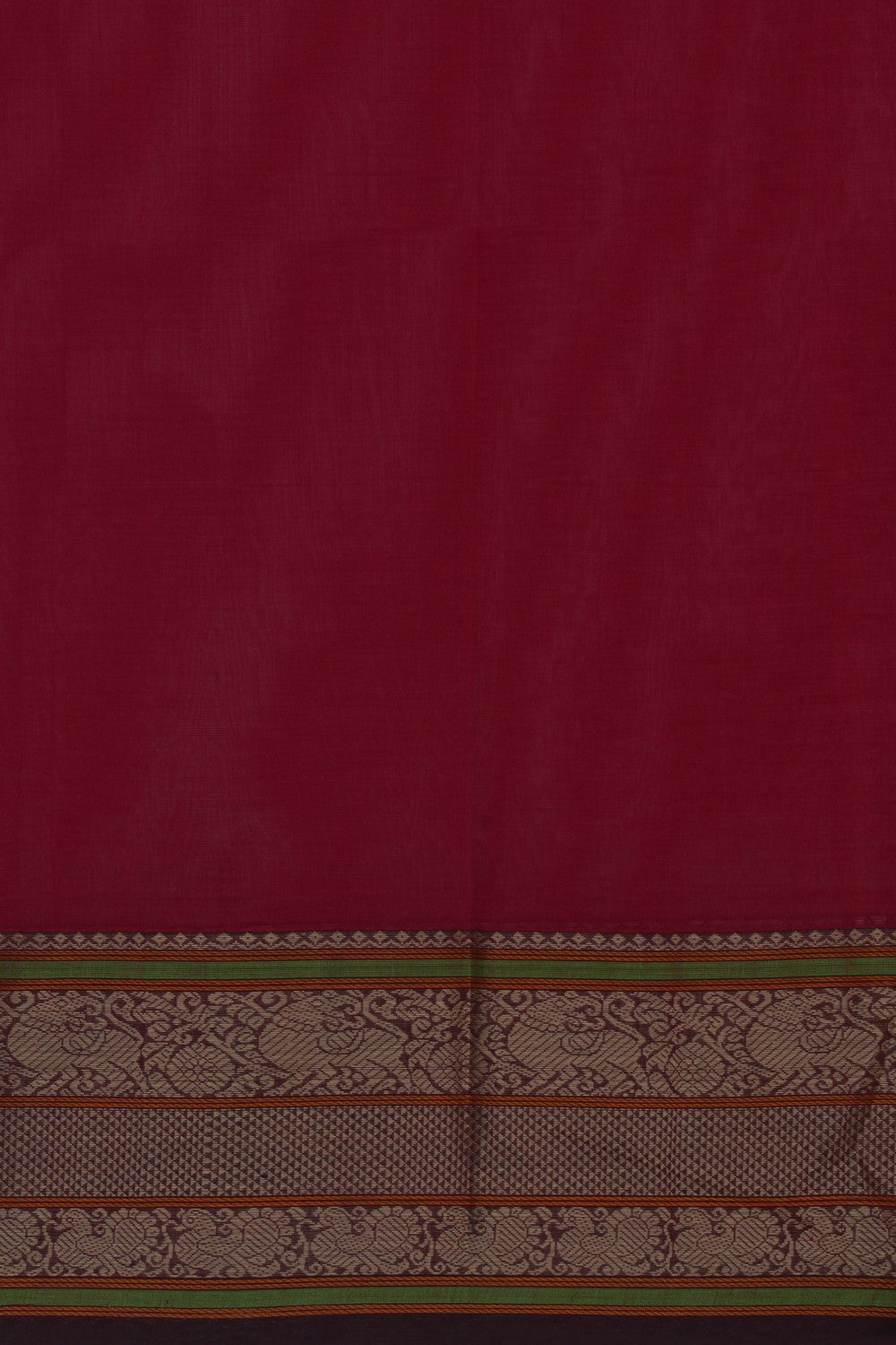Image of Kanchi Cotton Red Saree