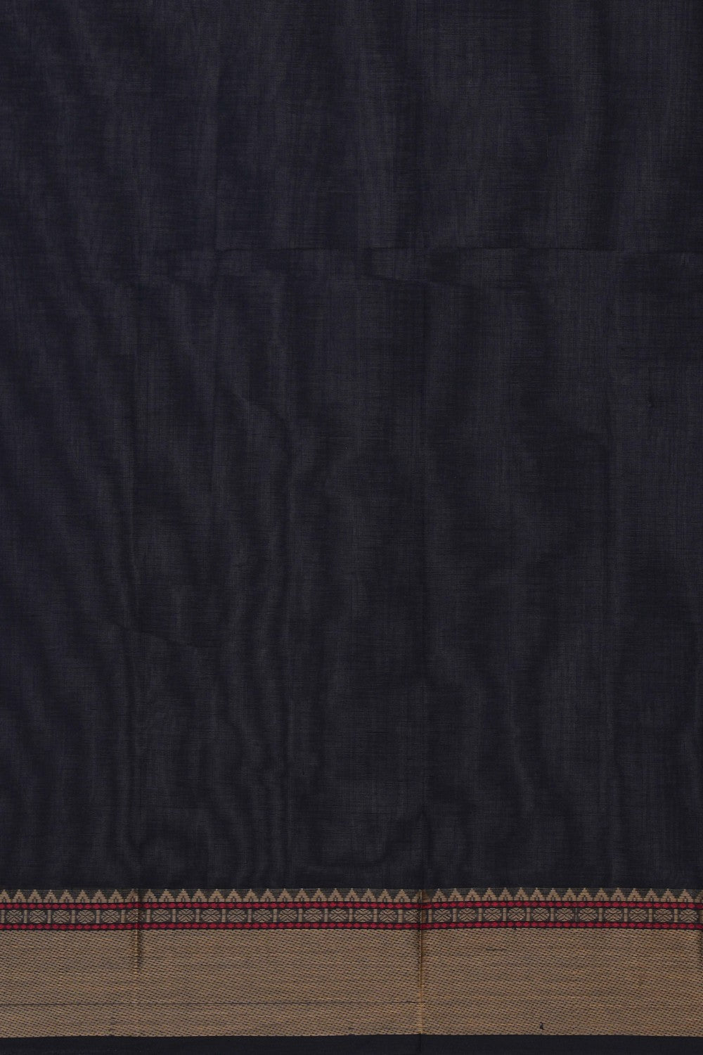 Image of Kanchi Cotton Kattam Black Saree