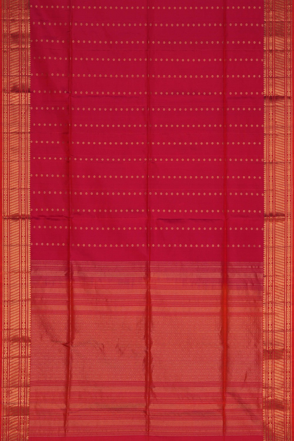 Image of South Silk Fuchsia-Pink Saree