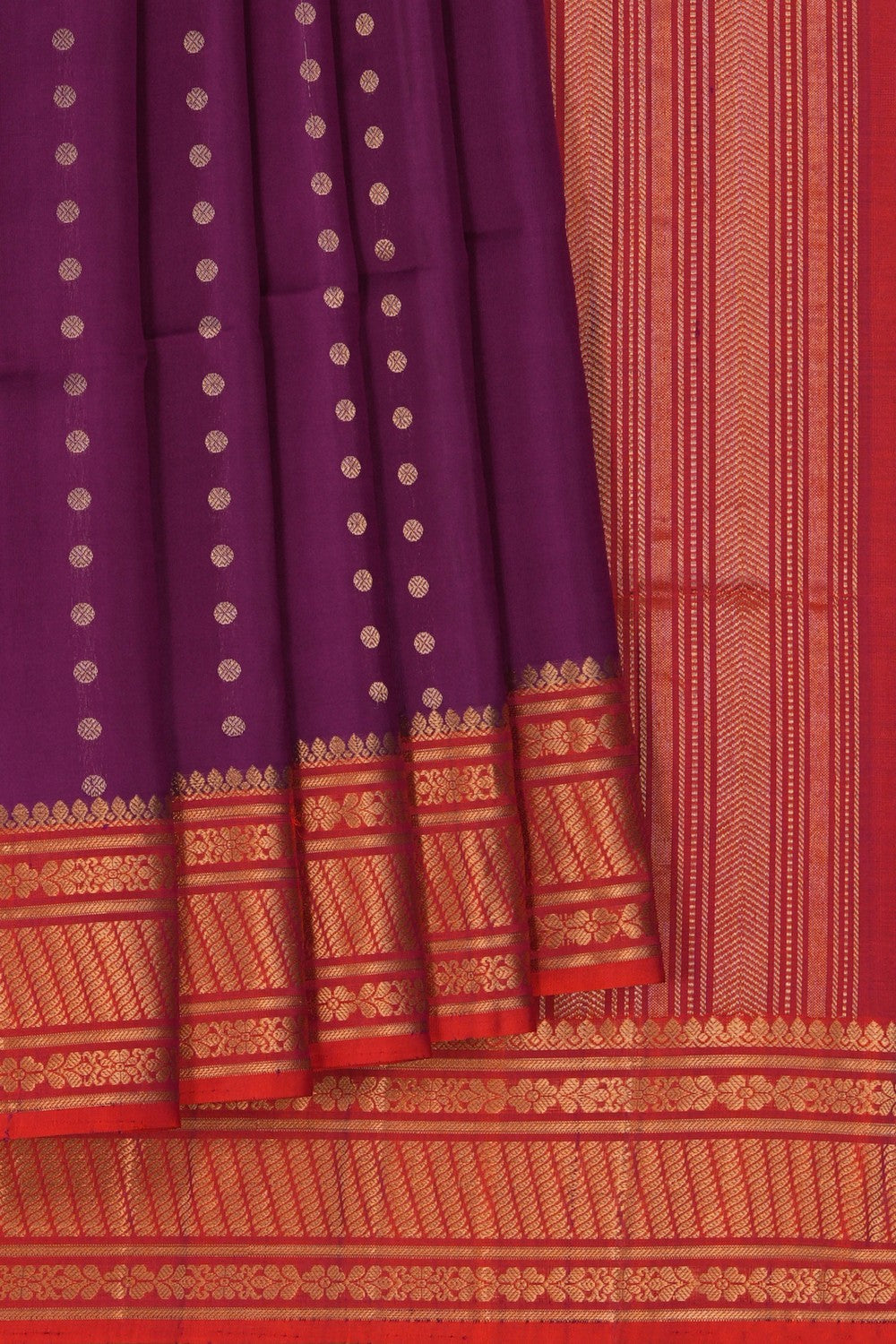 Image of South Silk Purple Saree