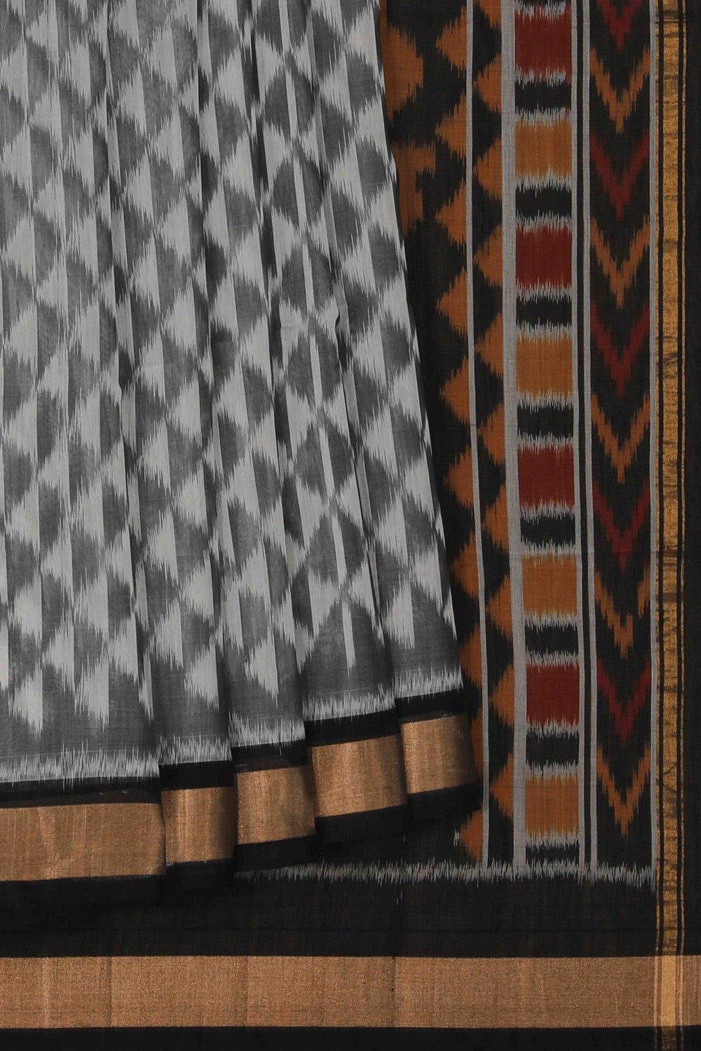 Image of South Cotton Silk Ikat Saree