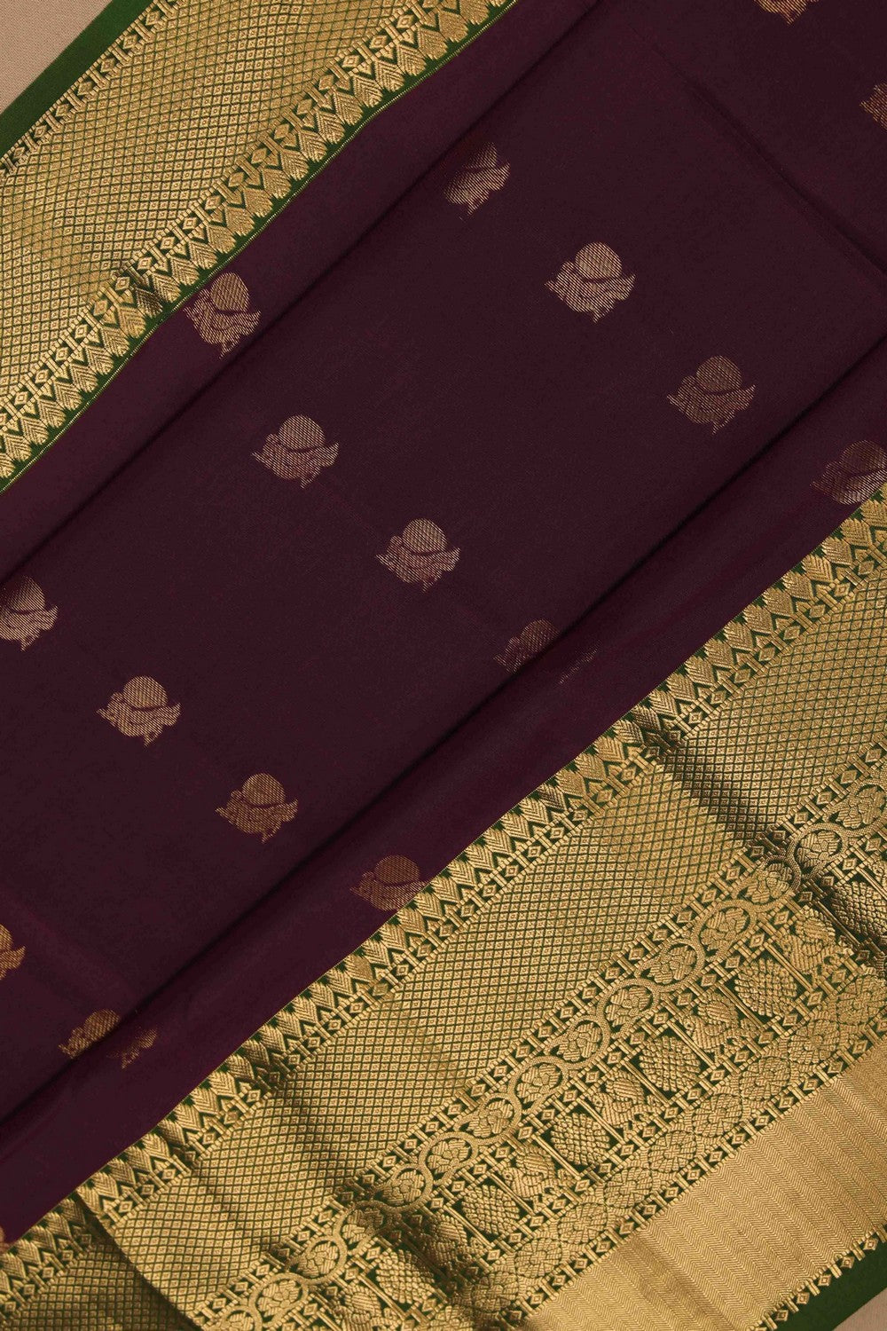 Image of South Silk Deep Wine Saree