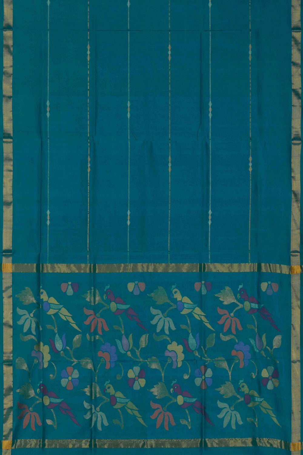 Image of Uppada Silk Blue Saree