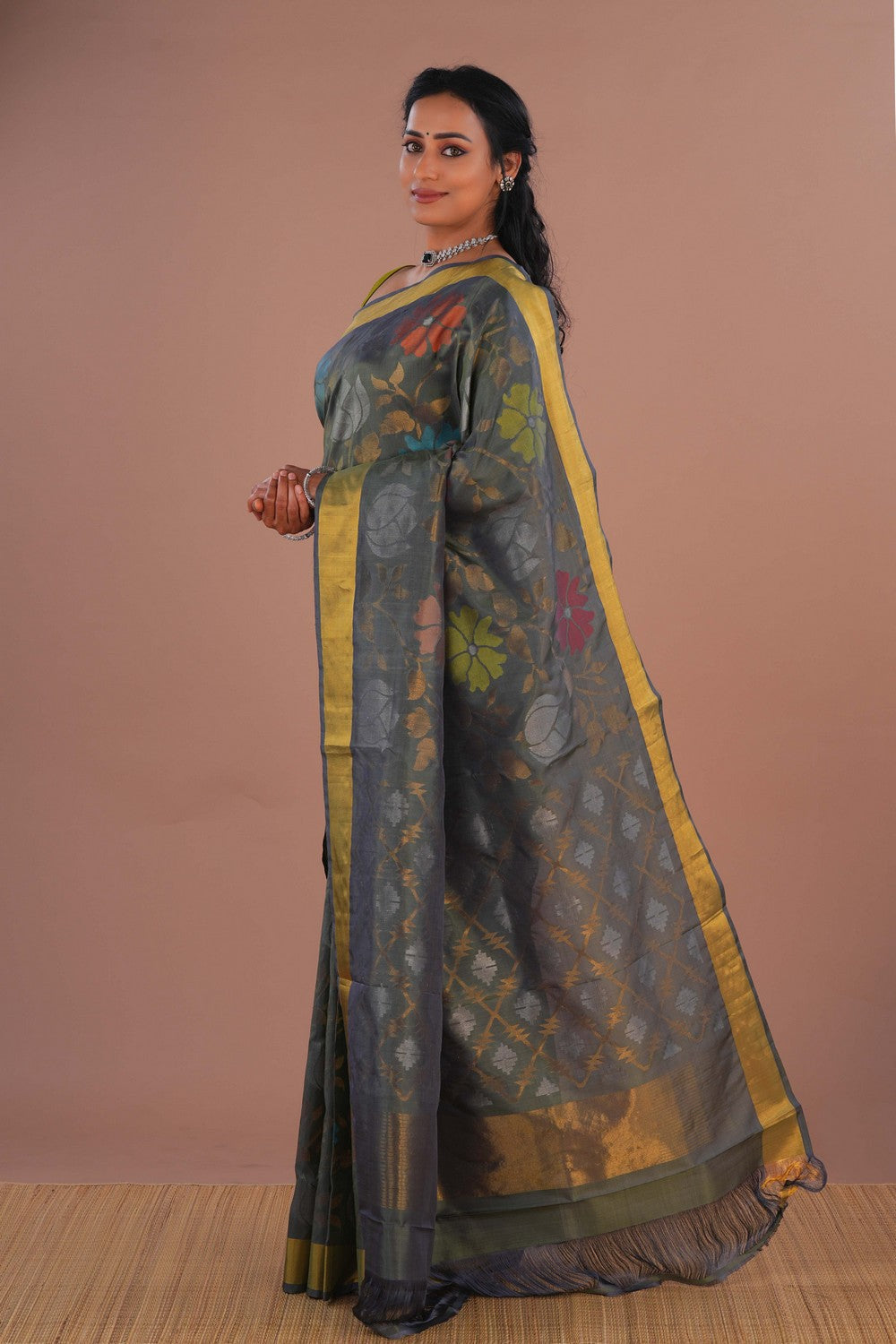 Image of Uppada Silk Green Saree