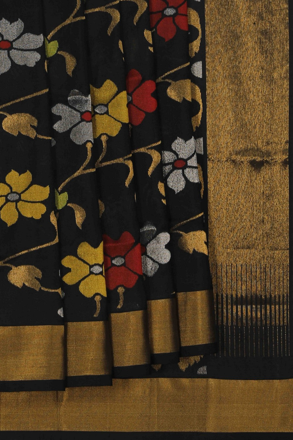 Image of Uppada Silk Black Saree