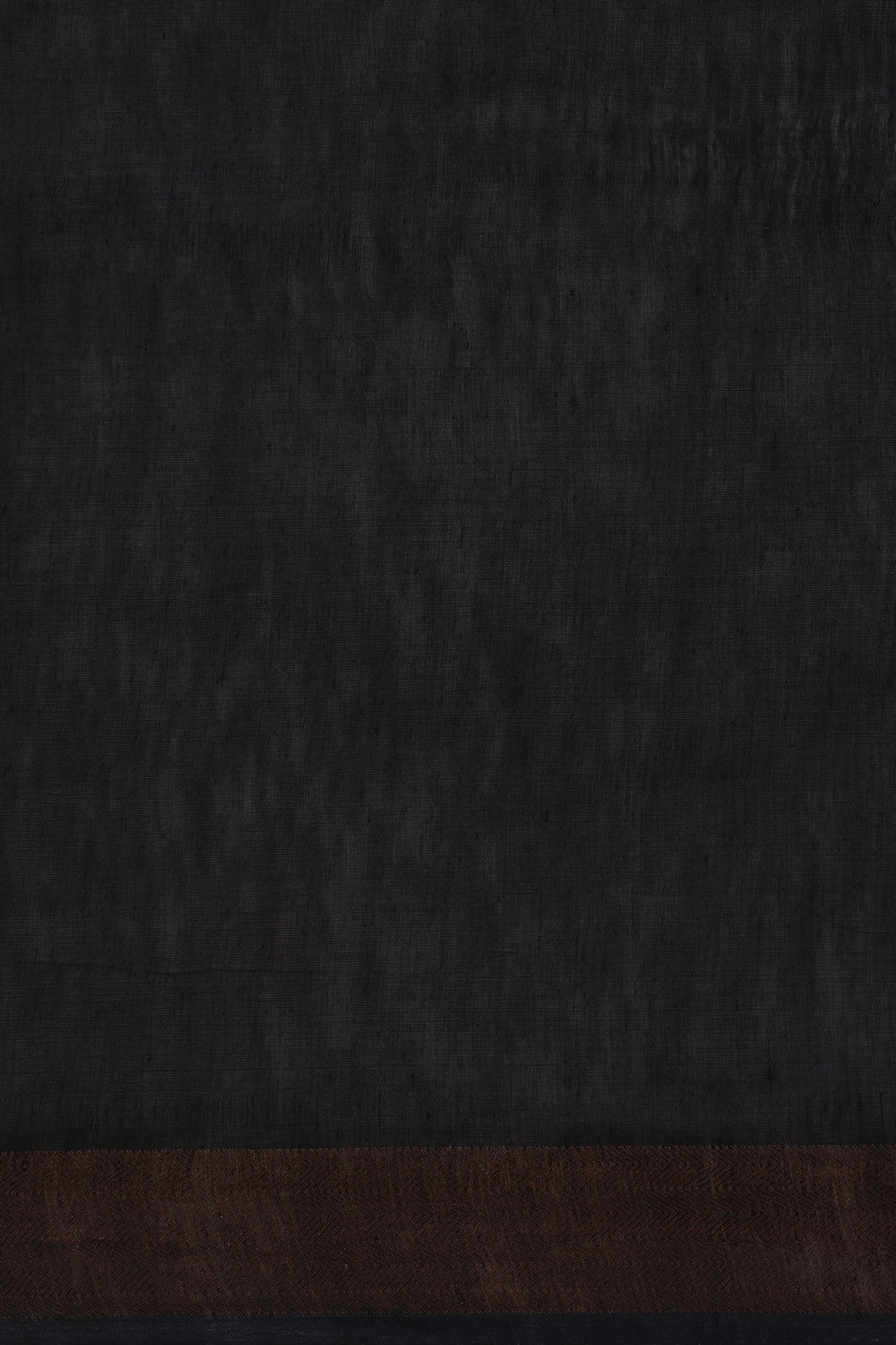 Image of A Tussar Embroidery Black Saree