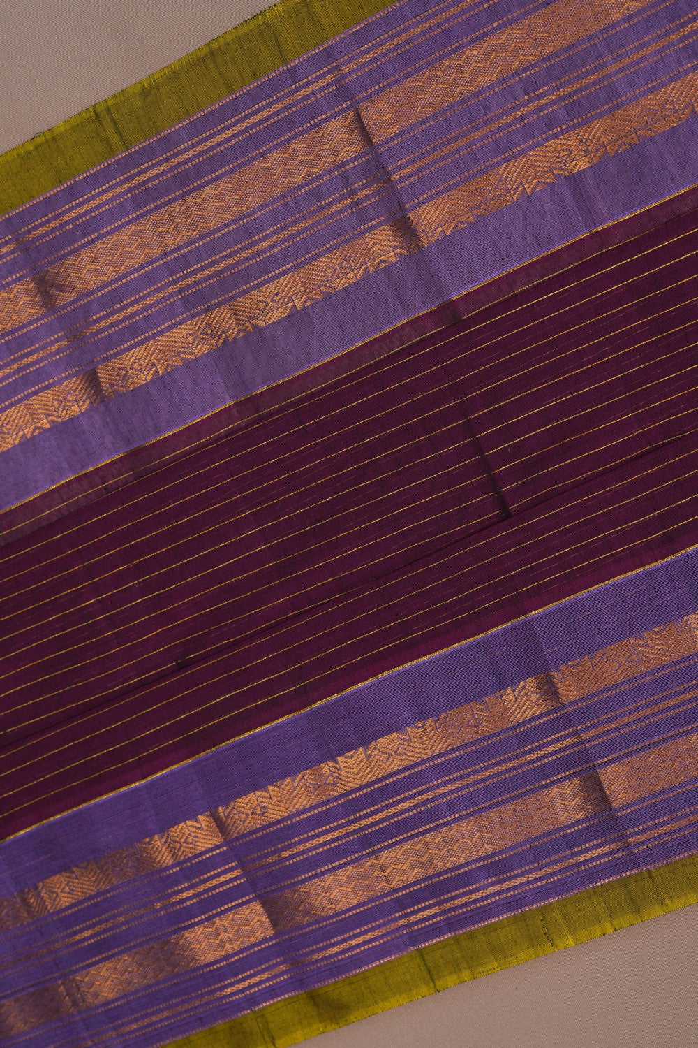 Image of Gadwal Cotton Silk Violet Saree