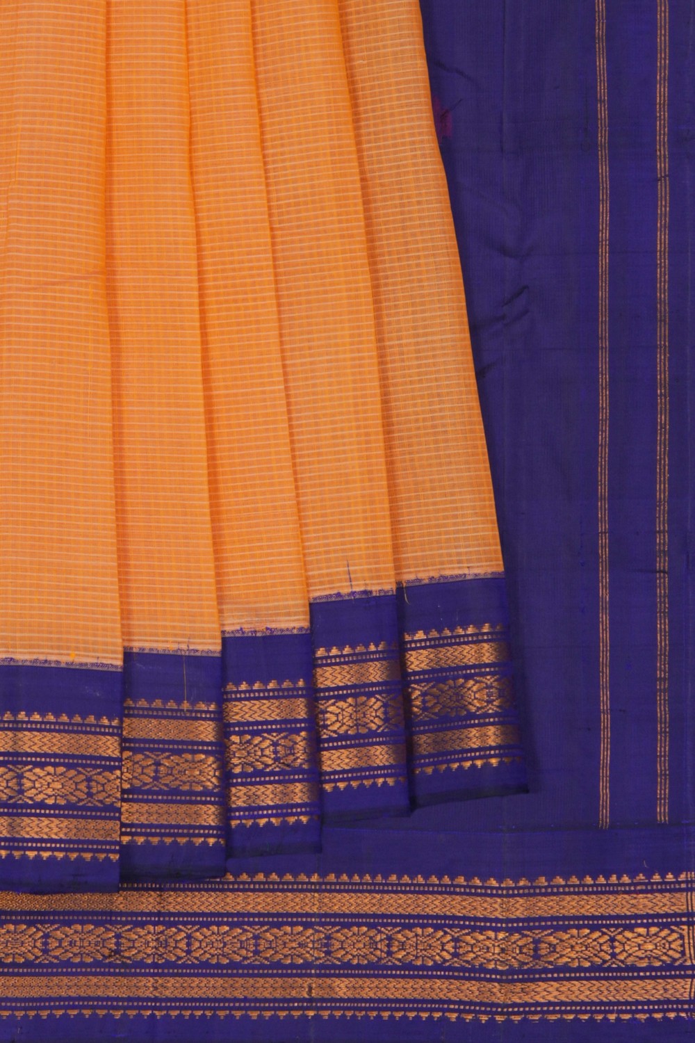Image of Gadwal Cotton Silk Beige Saree