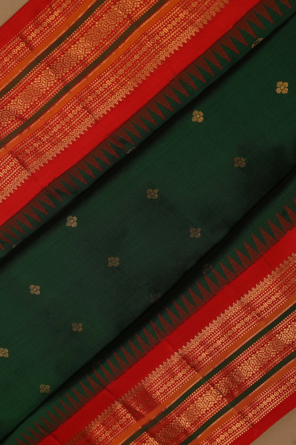 Image of Gadwal Silk Green Saree