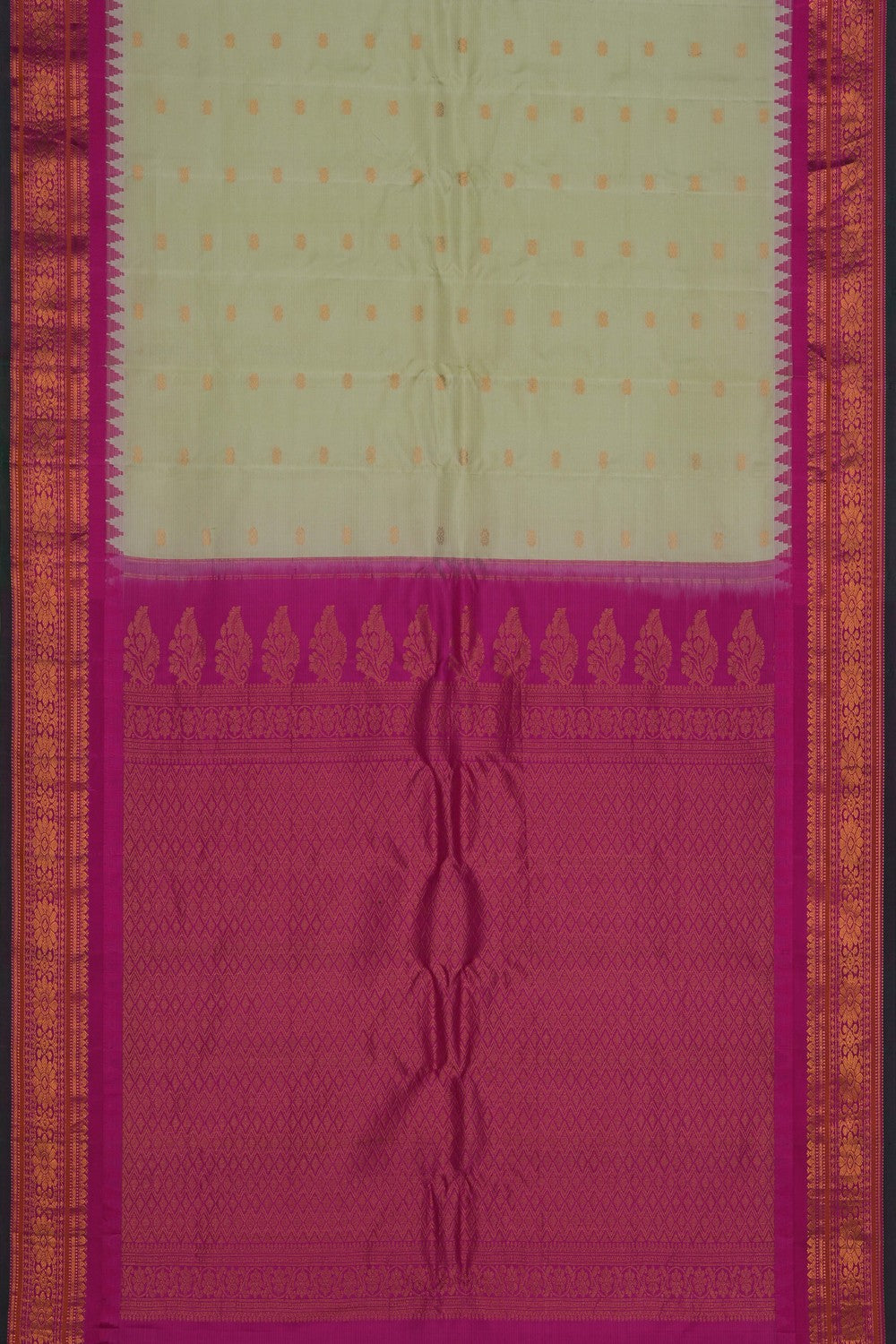 Image of Gadwal Silk Mint Green Saree