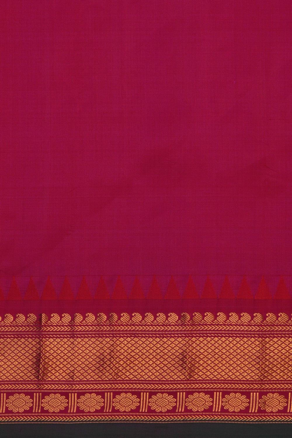Image of Gadwal Silk Blue Saree