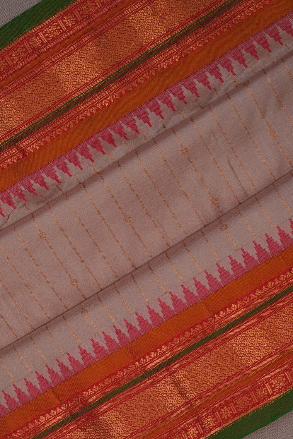 Image of Gadwal Silk Beige Saree