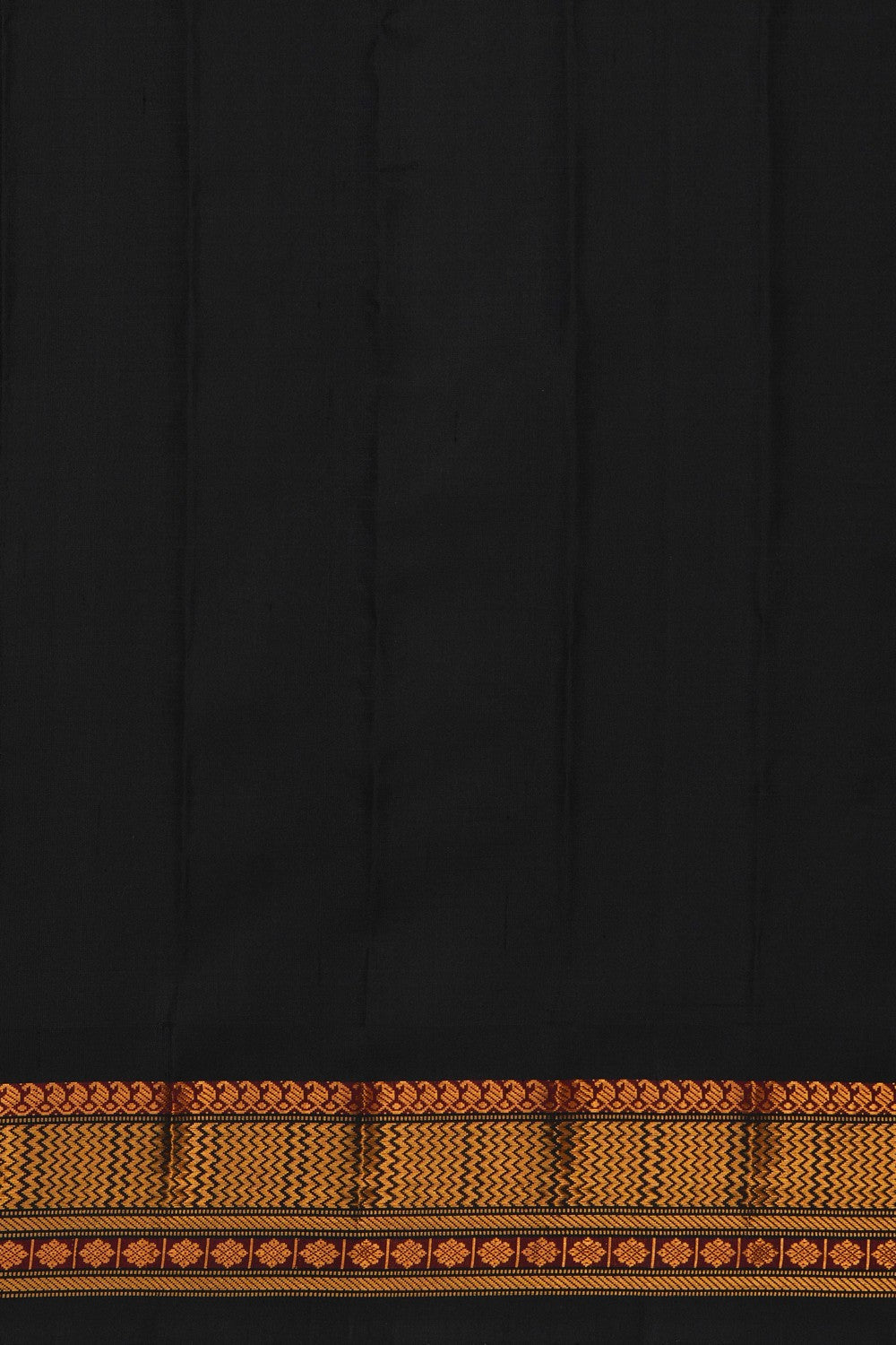 Image of Gadwal Silk Kattam Yellow Saree