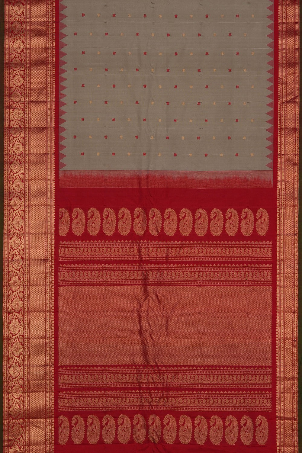 Gadwal Silk Grey Saree