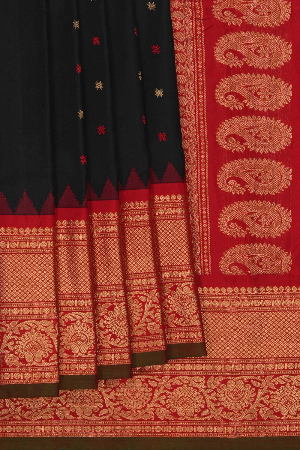 Gadwal Silk Black Saree