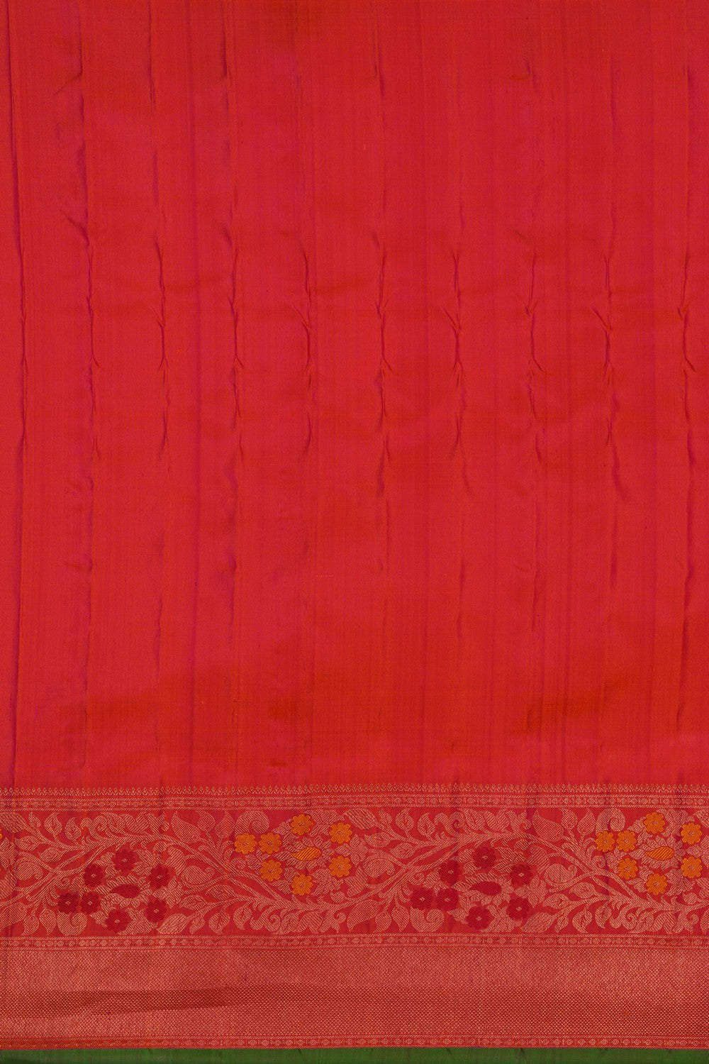 Image of Gadwal Silk Fuchsia-Pink Saree