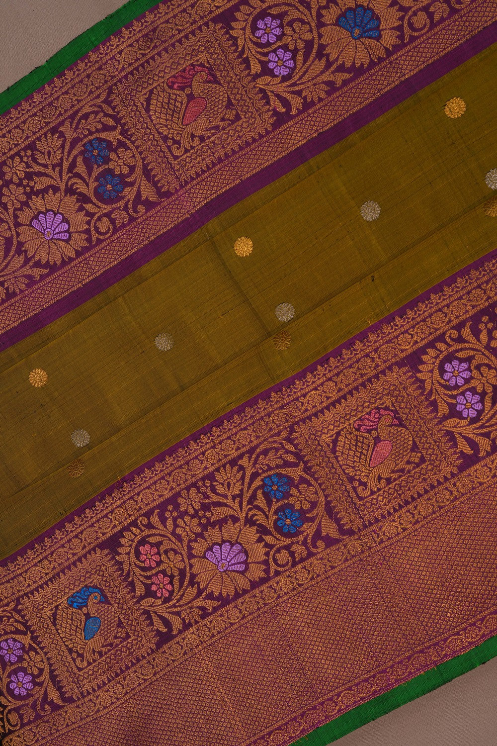 Gadwal Silk Moss Green Saree