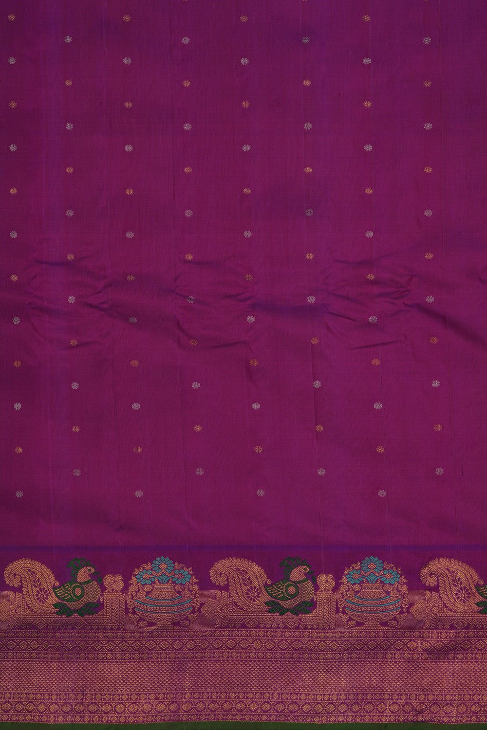 Image of Gadwal Silk Beige Saree