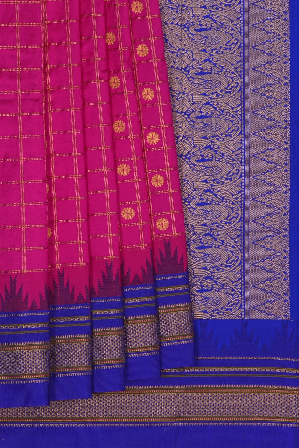 Image of Narayanpet Silk Pink Saree