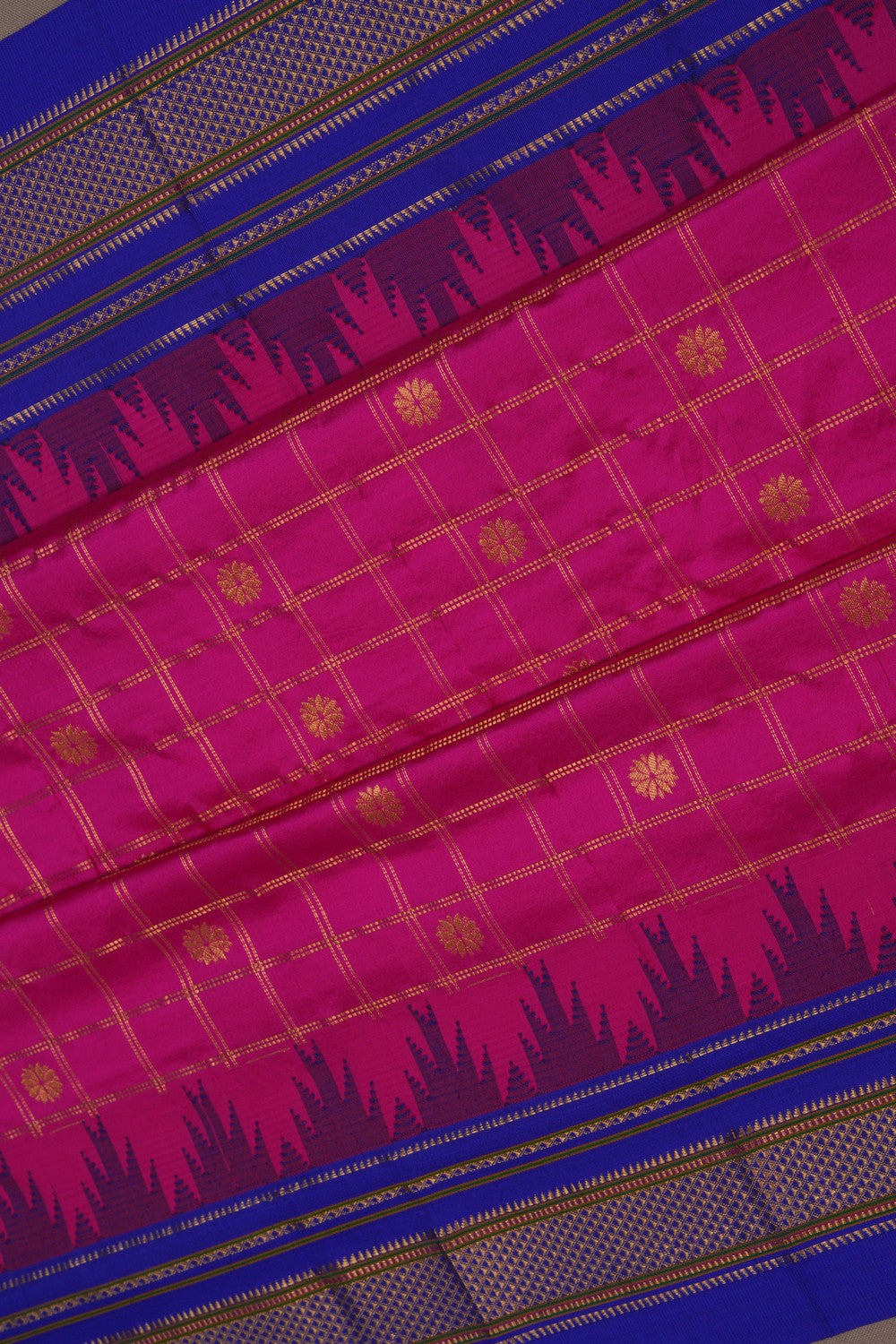Image of Narayanpet Silk Pink Saree