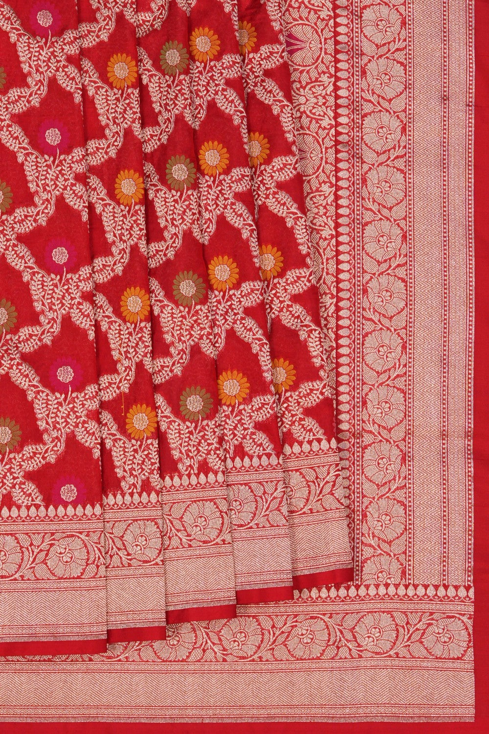 Banarasi Brocade Red Saree