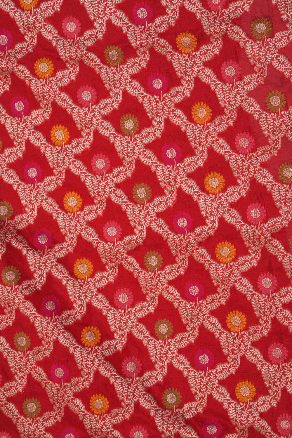 Image of Banarasi Brocade Red Saree