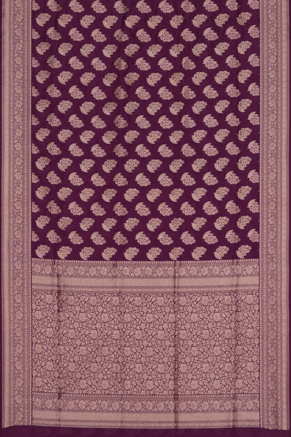 Image of Banarasi Brocade Purple Saree