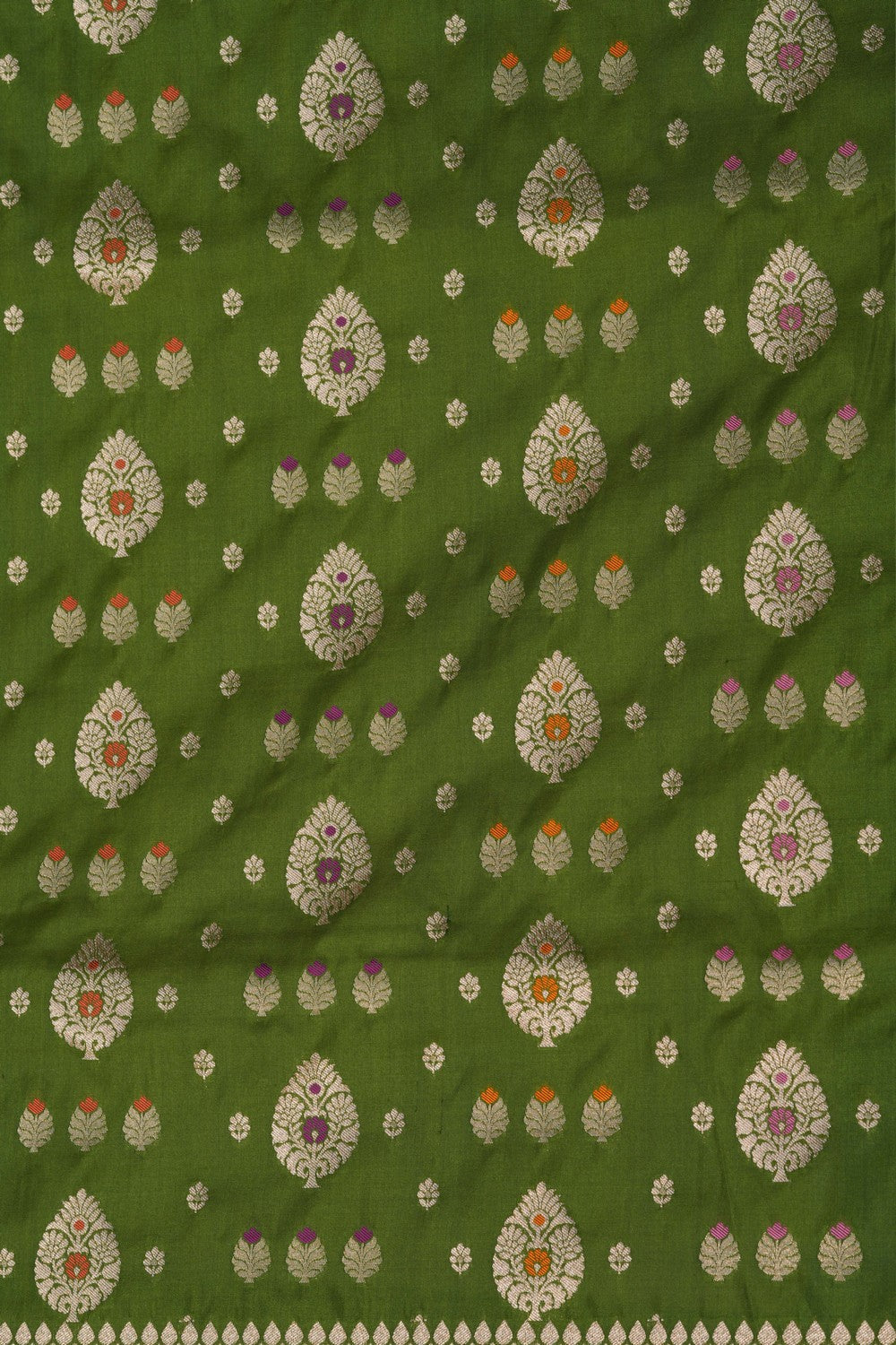 Banarasi Brocade Green Saree