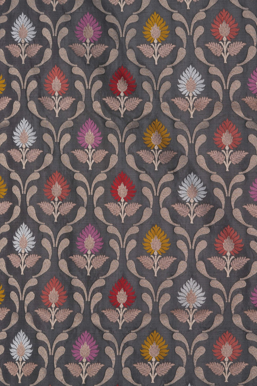 Image of Banarasi Brocade Grey Saree