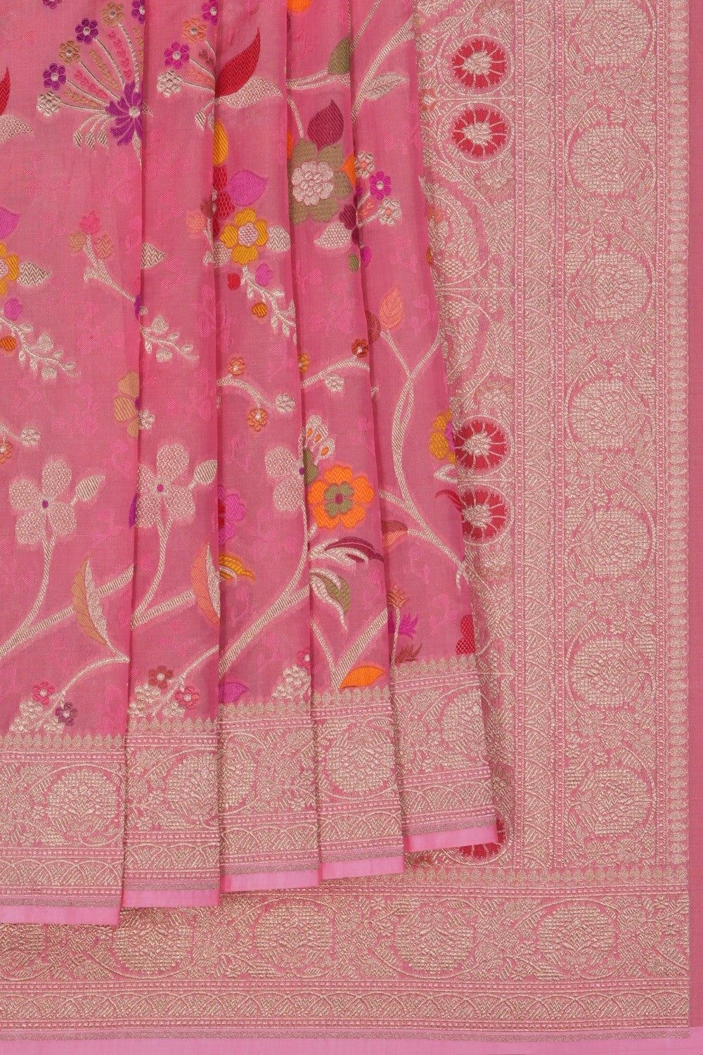 Banarasi Tissue Silk Pink Saree