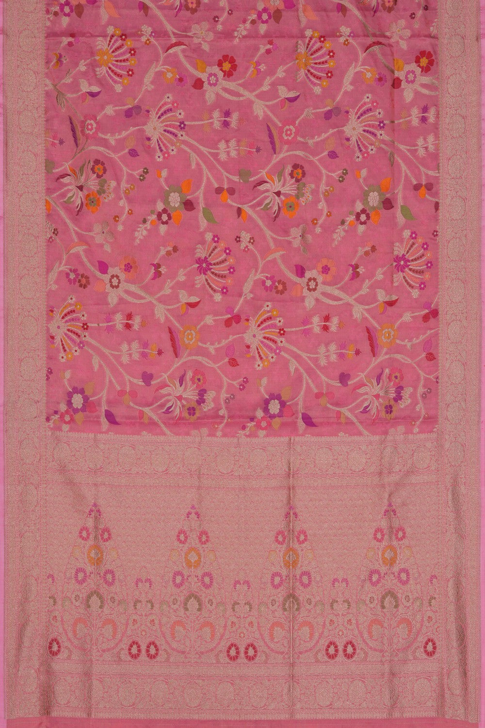 Image of Banarasi Tissue Silk Pink Saree