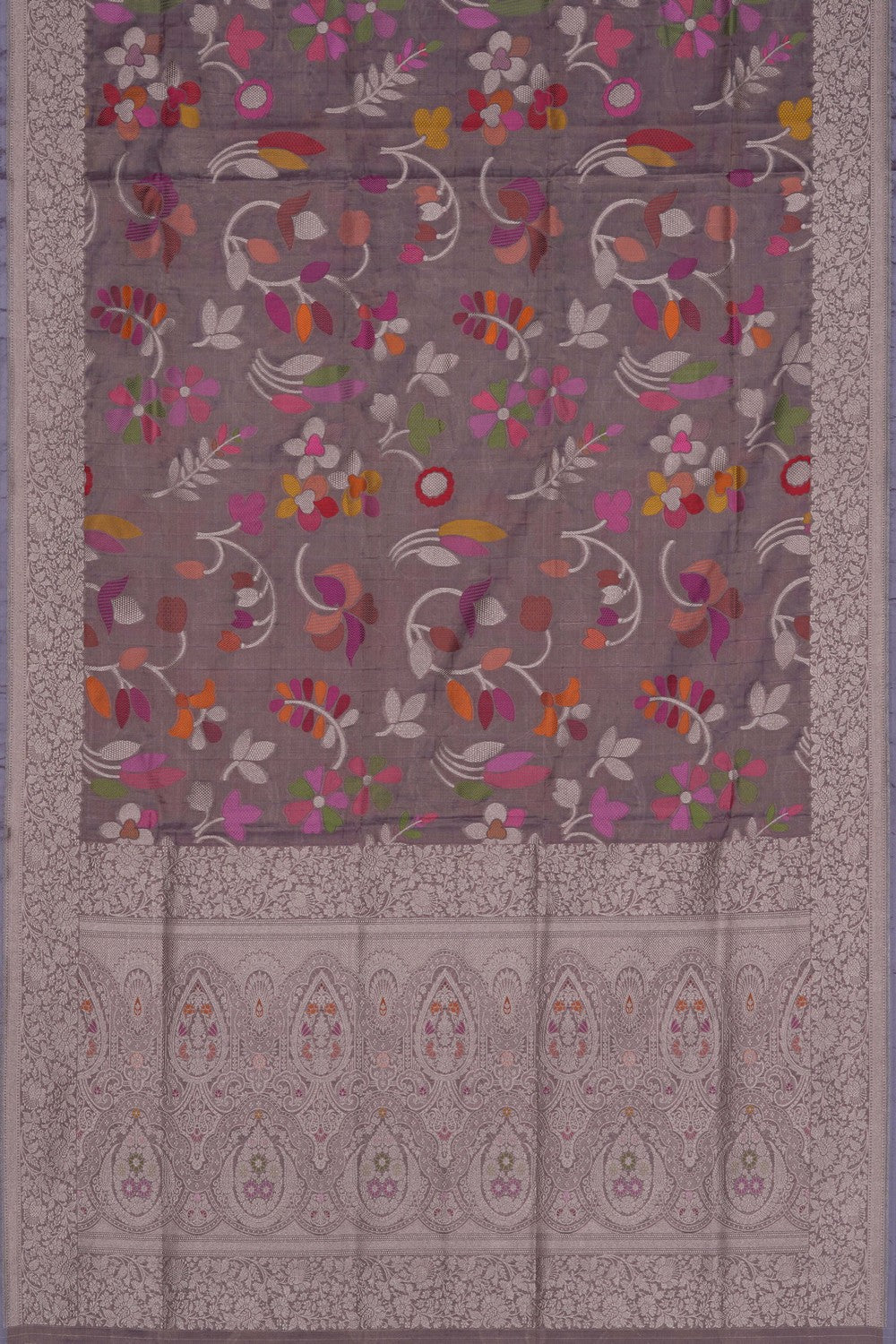 Banarasi Tissue Silk Grey Saree
