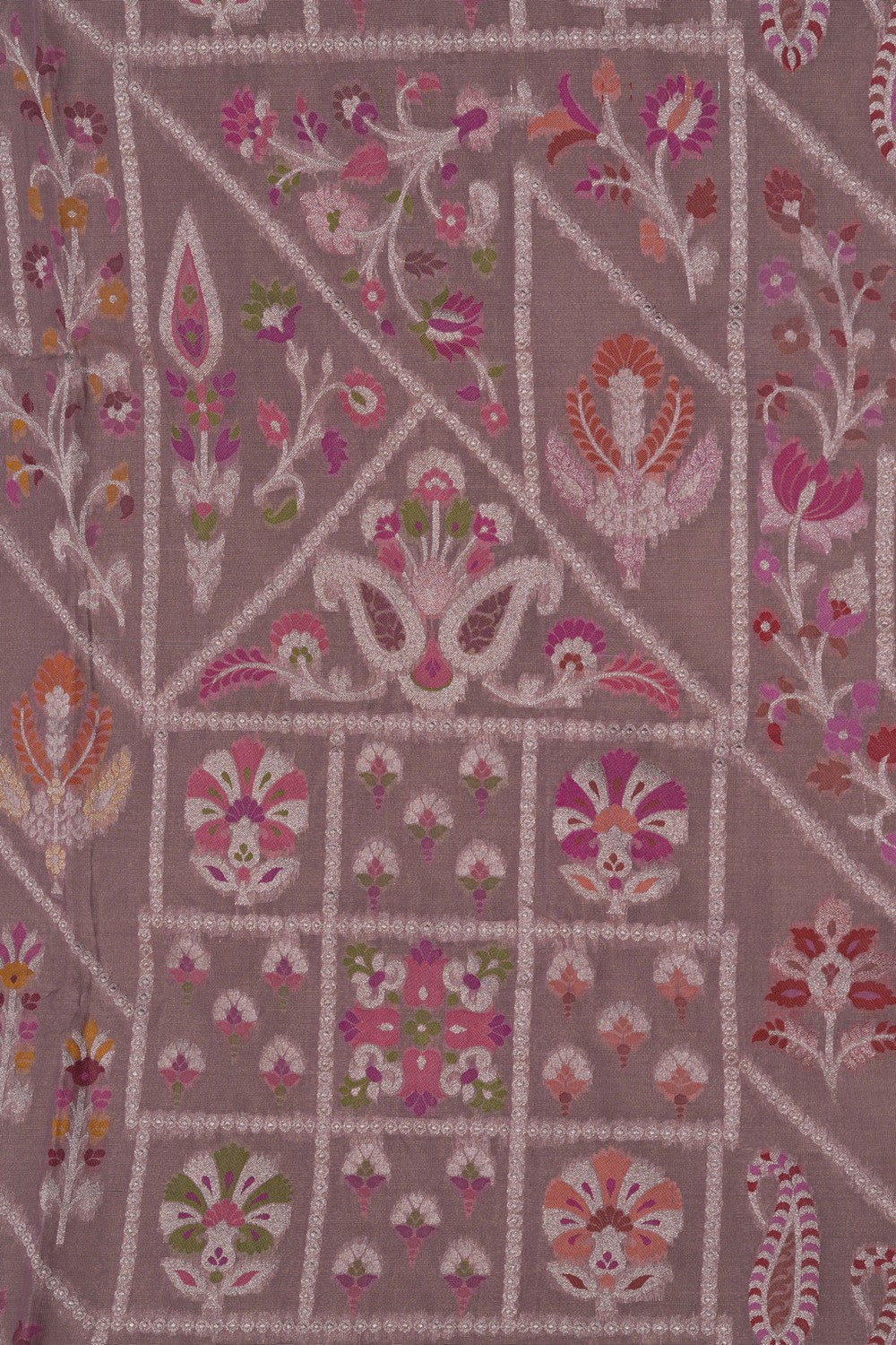 Image of Banarasi Tissue Silk Mauve Saree