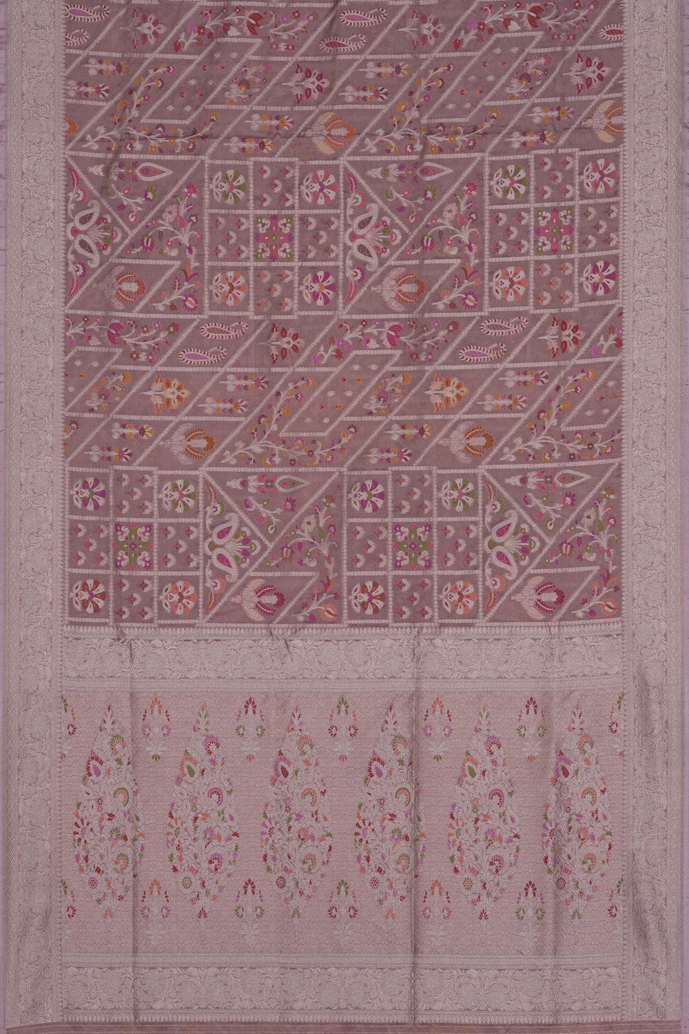 Image of Banarasi Tissue Silk Mauve Saree