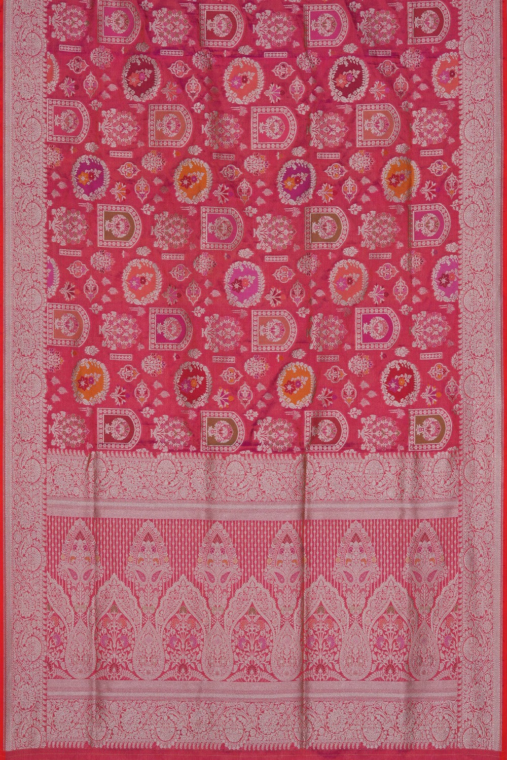 Image of Banarasi Brocade Pink Saree