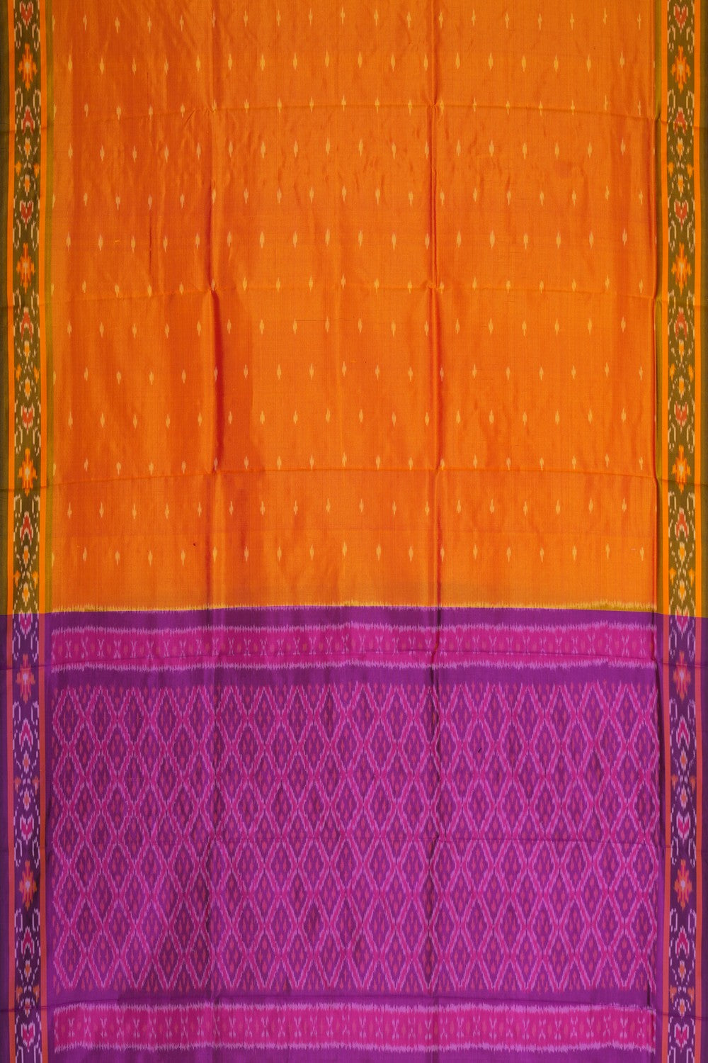 Image of Pochampally Ikat Unstitched Suit With Dupatta (3 Pcs Set)