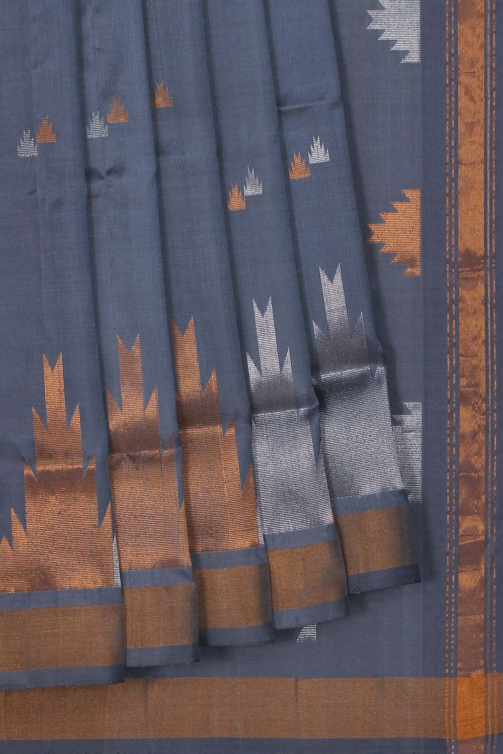 Image of Uppada Silk Grey Saree