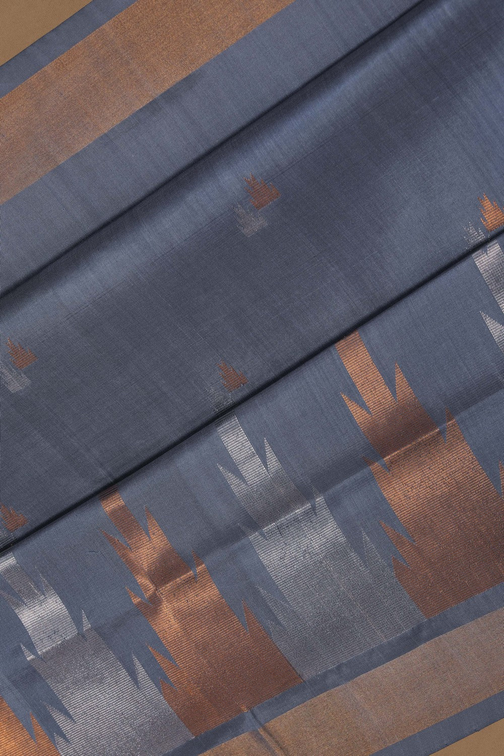 Image of Uppada Silk Grey Saree