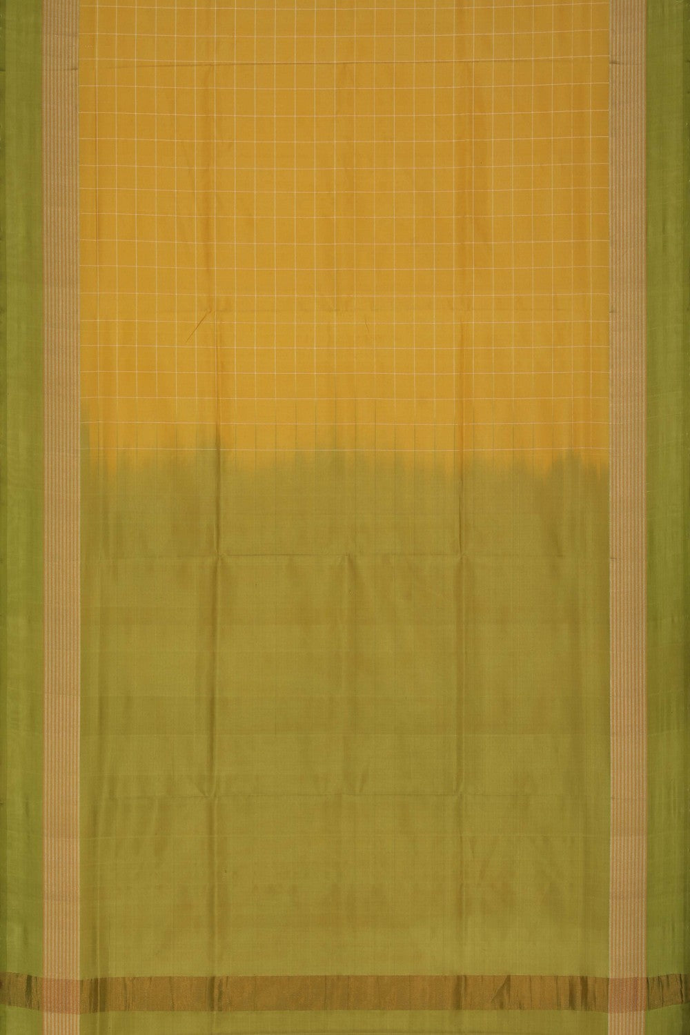 Uppada Silk Kattam Yellow Saree