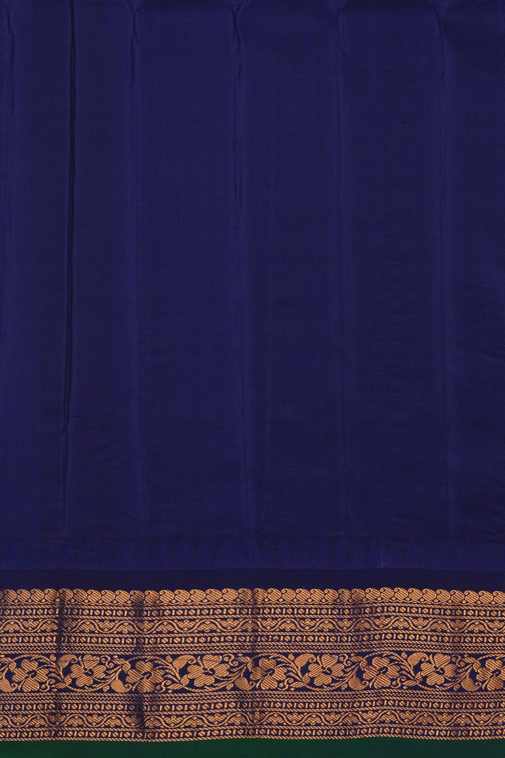 Gadwal Silk Kattam Orange Saree