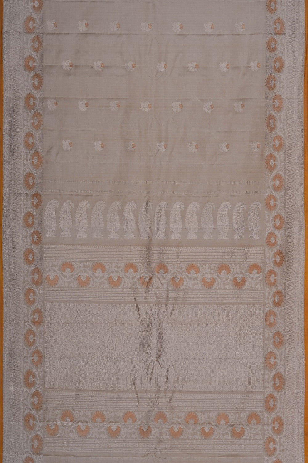 Gadwal Silk Ivory Off-White Saree