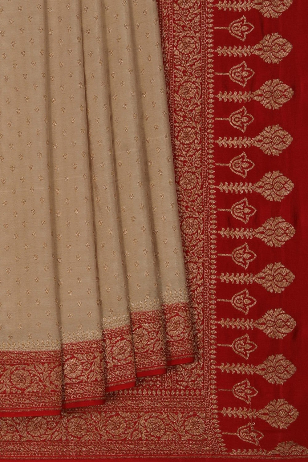 Banarasi Crepe Beige Saree