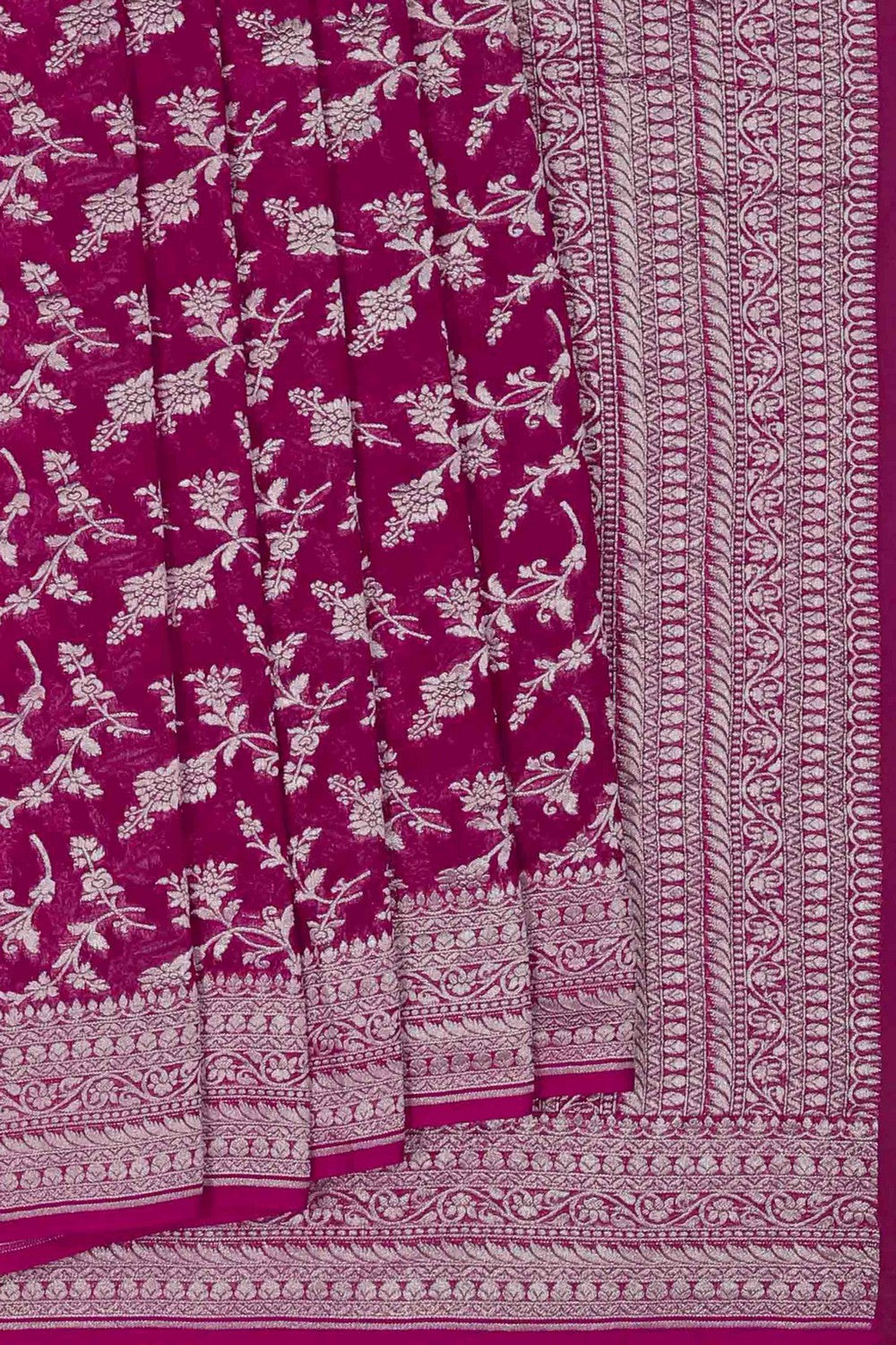 Image of Banarasi Georgette Pink Saree