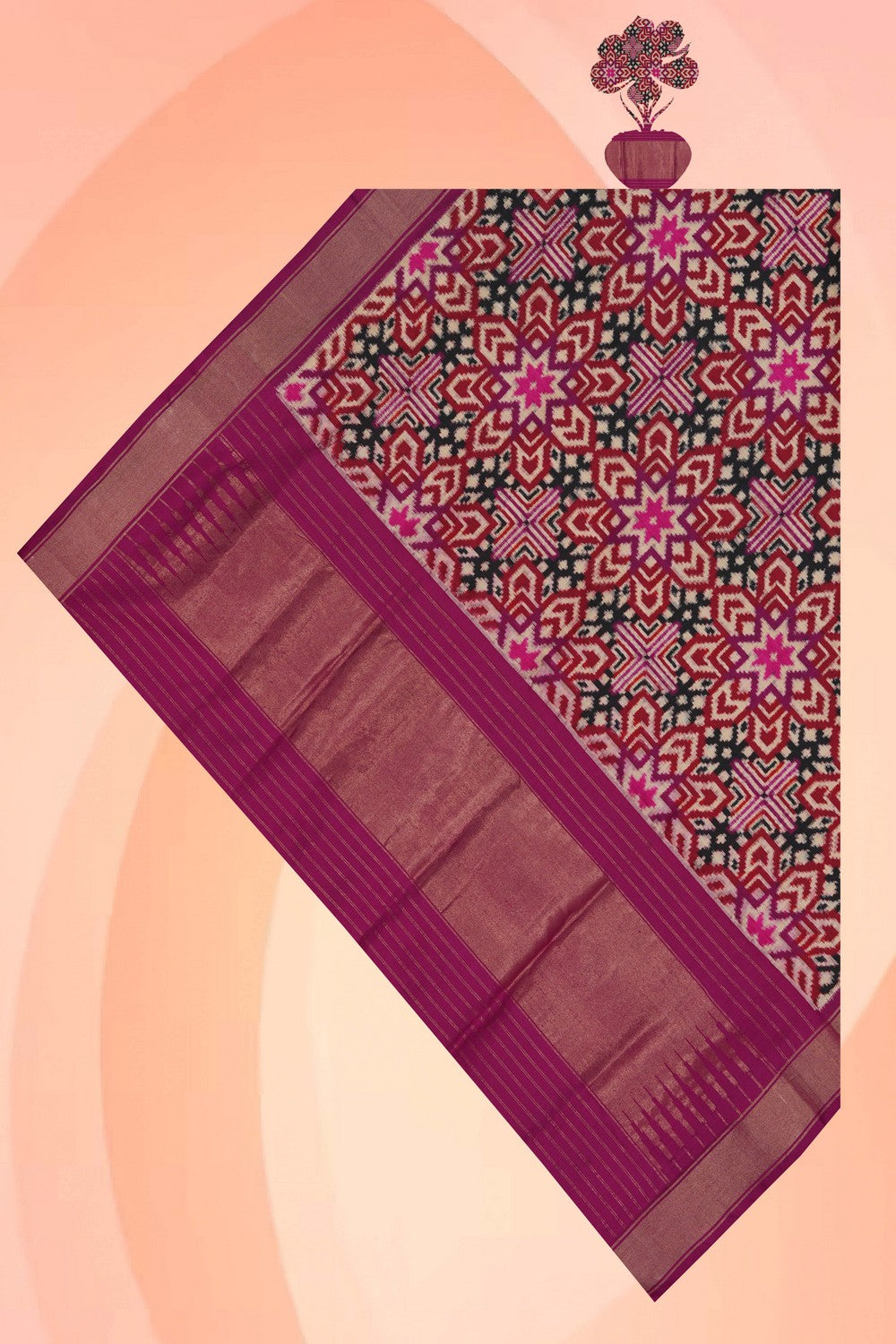 Pochampally Ikat Silk Dupatta