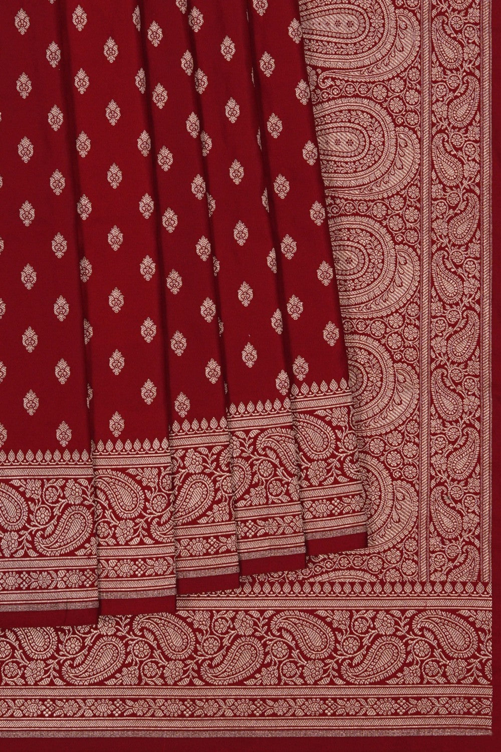 Image of Banarasi Satin Silk Maroon Saree
