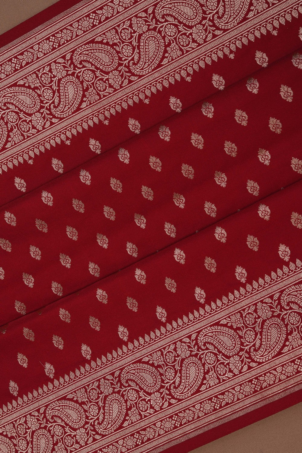 Image of Banarasi Satin Silk Maroon Saree