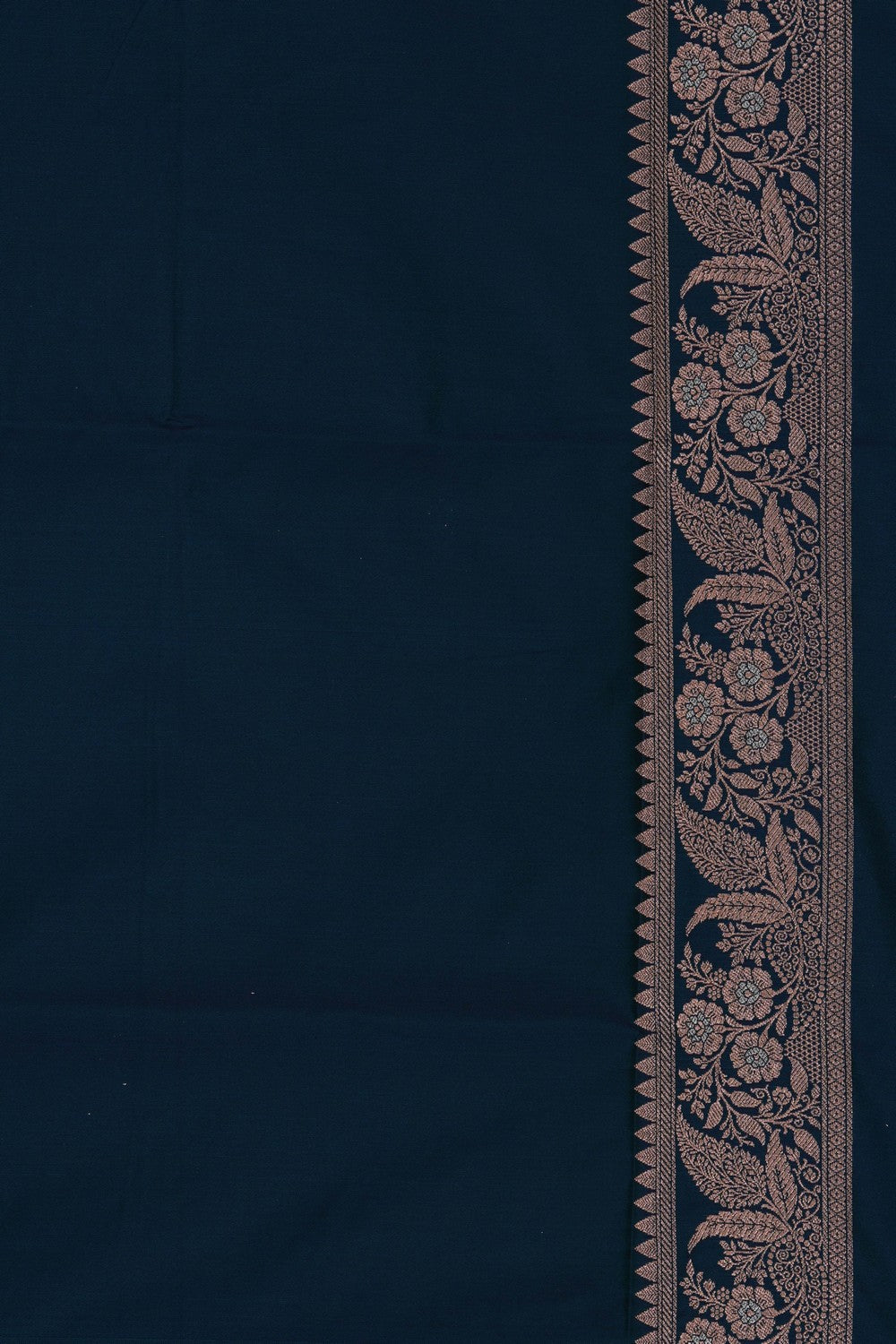 Image of Banarasi Satin Silk Peacock-Blue Saree