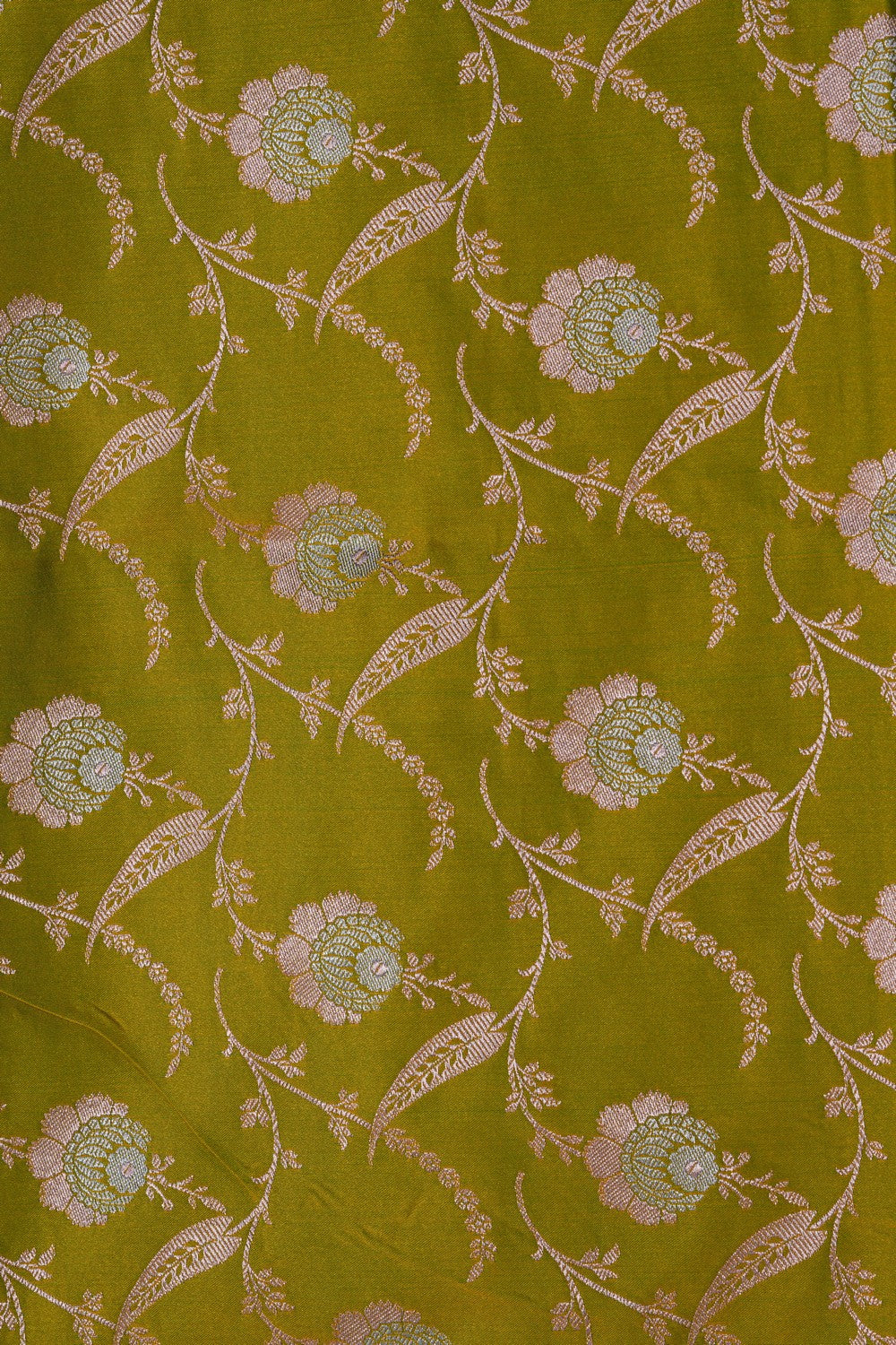 Image of Banarasi Satin Silk Spring Green Saree